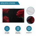 thumbnail image 6 of Red Rose Placemats Set of 8, Vintage Abstract Garden Flower Floral Black Placemats for Dining Table, Place Mats for Kitchen Tabletop, Waterproof Wipeable Dining Table Mats Set, 6 of 9