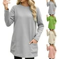 thumbnail image 5 of Bovemsi Sweatshirts for Women Crewneck Loose Fitting Tops Long Sleeve With Pocket Shirts Pullover Long Sleeve Clothes Pullover, 5 of 5