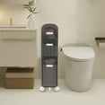 thumbnail image 3 of Mobile 3-Drawer Slim Bathroom Storage Cabinet, for Narrow Bathroom Storage, 3 of 17