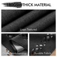 thumbnail image 3 of Mantel MIULEE de lino de poliéster negro impermeable 132 x 178 cm, 3 of 8