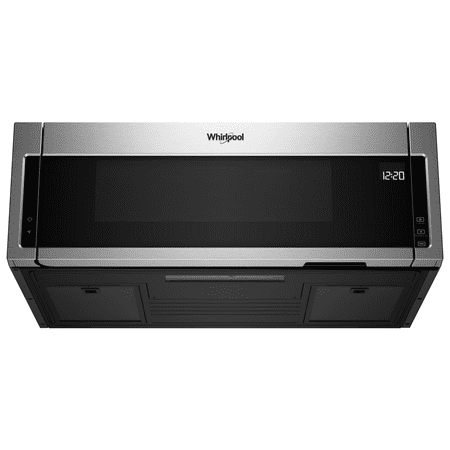 Whirlpool - 1.1 Cu. Ft. Low Profile Over-the-Range Microwave Hood Combination - Stainless Steel