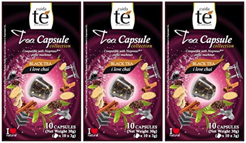 30 Nespresso Compatible Pods - Chai Spiced Black Tea, 3 Boxes - 10 Pods per box