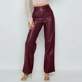 thumbnail image 2 of Fashion Women's High Elastic PU Leather Pants Bottom Pants Women's Pants, 2 of 2