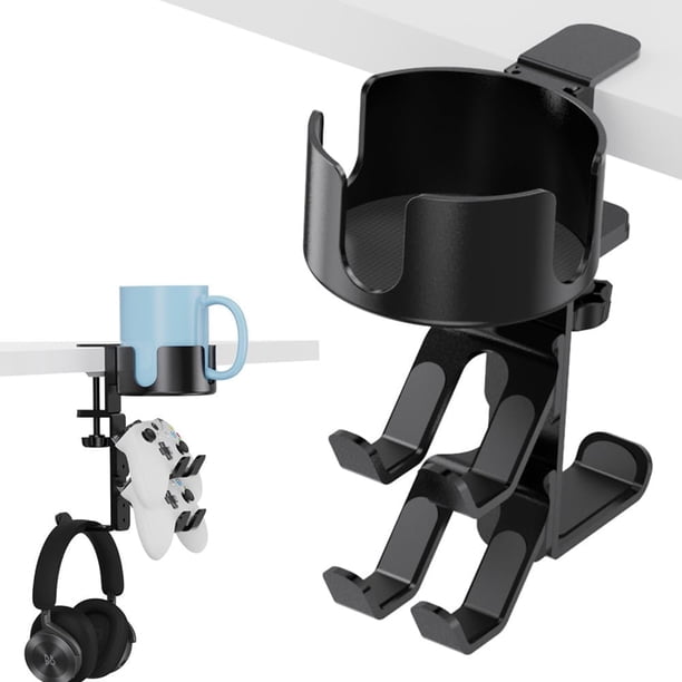 Soporte para controlador de escritorio con colgador para auriculares, giratorio 360° para Xbox/PS4/PS5/Switch