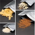 thumbnail image 4 of Food Storage Bags – 25 Count 1-Gallon 13mil Aluminum Foil Packaging Mylar Bags – Heat Sealable Bags for Packaging Food, Candy, Sugar, Snacks and Herbs – Smell Proof Stand Up Sealed Bags, 4 of 5