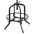 thumbnail image 4 of Benjara Adjustable Round Padded Barstool with Curved Metal Legs, Black and Brown, 4 of 5