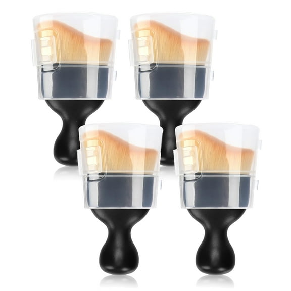 GoXteam 4pcs Car Interior Cleaning Soft Brush, Curved Design Car Cleaning Brush Dust Collectors, Car Interior Cleaning Tool Brush with Cover