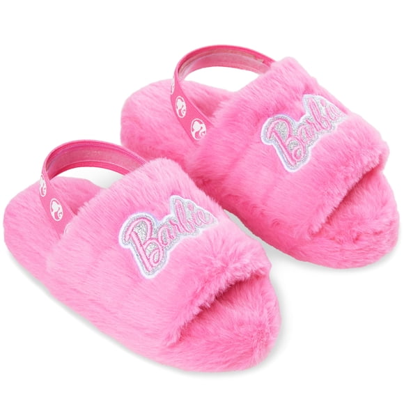 Pantuflas Barbie para Niñas de Peluche Rosa Talla 12.5 US