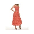 thumbnail image 4 of Seyurigaoka Summer Long Dresses for Women Boho Floral Print Strappy Maxi Dress Sleeveless Long Sling Dress Casual Loose Sundress Daily Wear, 4 of 9