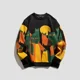thumbnail image 2 of Suéter de punto vintage para hombre, jersey holgado estampado, ofertas de ropa para hombre 2024, otoño e invierno, prendas de punto de alta calidad, 2 of 5