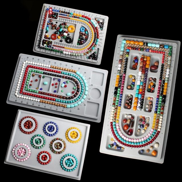 LAFGUR Bracelet Design Tray, Manual Necklace Bracelet Design Making Tool Beading Jewelry Making Board DIY Craft Tool DIY Jewelry Making Tray