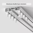 thumbnail image 3 of Curtain track set, quiet aluminum panel curtain track, ceiling mounting, with quiet sliding function for shower curtain, bedroom, room divider, 3 of 6