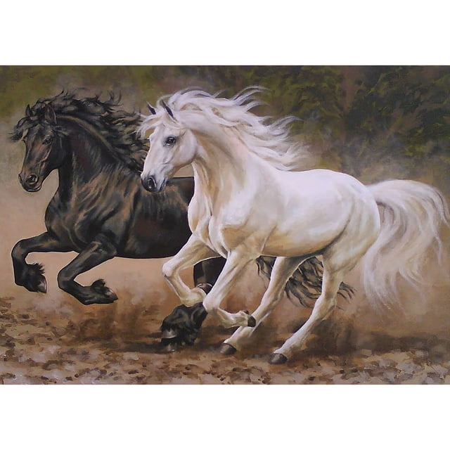 Taladro Pintura (DE6084) DIY 5D Mosaico Caballo Animal Completo Ronda Rhinestone Kit (FH234) 20X30cm Hugtrwg Para estrenar
