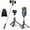 Black, variant on XIHAMA Selfie Stick, 4 in 1 Mini Selfie Stick Tripod with Light, Extendable and Portable Stable Tripod Stand Holder with Detachable Wireless Remote Compatible with iPhone GoPro Camera Smartphones
