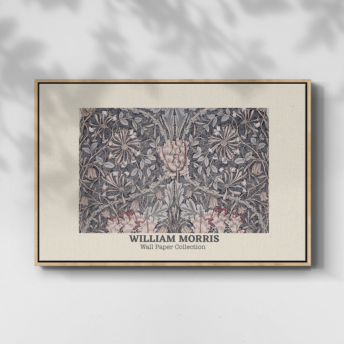 Vintage Abstract Print-XLV Framed in Natural Wood Wood Gallery Wrapped Canvas 25 in. x 37 in.