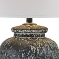 thumbnail image 2 of Amy 27 Inch Table Lamp, Jar Shape Body, White Cone Shade, Dark Gray Wash, 2 of 4