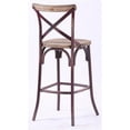 thumbnail image 6 of Bowery Hill Armless Bar Stool with Wooden Seat in Antique Red and Antique Oak, 6 of 8