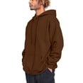 thumbnail image 5 of Nestiefly Mens Cotton Hooded Fashion Long Sleeve Hoodies Casual Drawstring with Pockets Pullover Sweatshirt for Men 2026 Coffee 2XL, 5 of 7