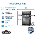thumbnail image 2 of Napoleon Freestyle 425 4-Burner Propane Gas Grill in Graphite Grey, 2 of 11