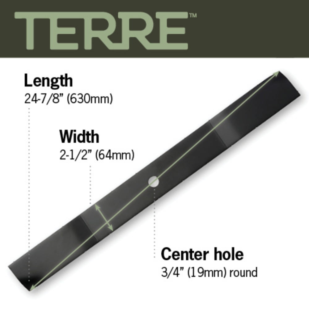 Terre Products, 3 Pack Hi Lift Lawn Mower Blades, 72 Inch Deck, Compatible with Toro, Replacement for 23-2410, 23-2410-03, 29-5530, 29-5530-03