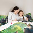 thumbnail image 5 of Feelyou Kawaii Hippos Kids Bedding Comforter Set, Cartoon Funny Animal Twin Comforter Sets, Tropic Palm Plant Reversible Bedding Set, Microfiber Bedroom Decor, 2pcs, 5 of 8