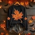 thumbnail image 2 of CHGBMOK Women's Casual Sweatshirt Crew Neck Long Sleeve Pullover Autumn Maple Leaf Print Shirt, 2 of 5