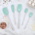 thumbnail image 3 of Tovolo Flex-Core Spatula Stainless Steel Handled Set (Set of 5) - Aqua, 3 of 4