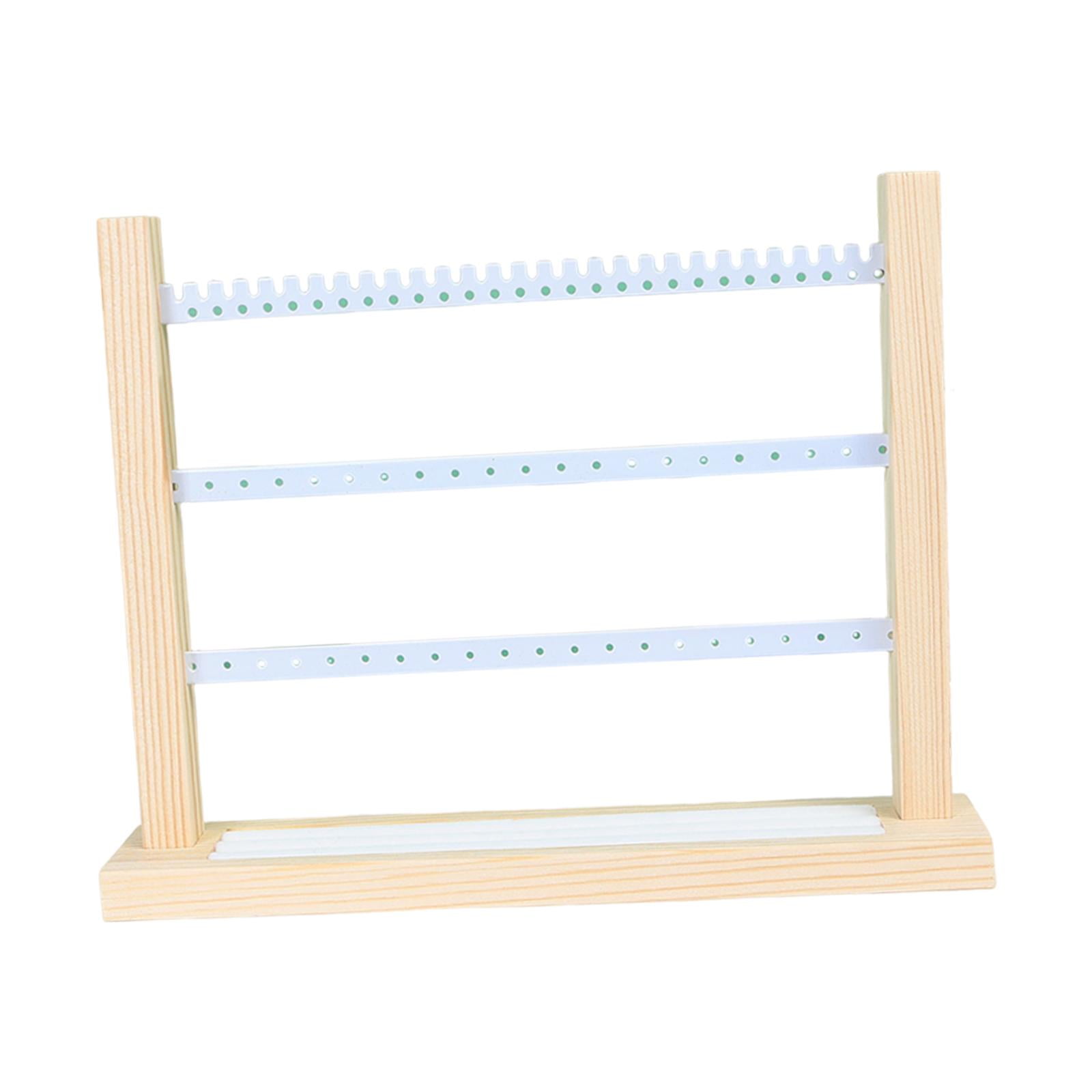 FVDPWYE Earring Display Stand Earring Holder Multifunctional 3 Layer Hanging Rack Jewelry Organizer for Tabletop Centerpiece Showcase White
