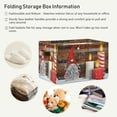 thumbnail image 5 of GZHJMY 2 Pack Traditional Gnome Santa Claus Wood Pattern Large Storage Basket,Collapsible Toy Storage Box Waterproof Laundry Basket with Handle for Home Closets, Offices, Bedroom, 5 of 7