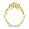 thumbnail image 2 of Solid 14k Yellow Gold Three Stone Diamond Engagement Ring with CZ Cubic Zirconia Size 9, 2 of 3