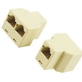 thumbnail image 3 of 2 Pcs 3 Way RJ45 LAN Network Ethernet Splitter Connector khaki, 3 of 6