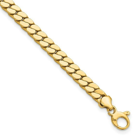 14k Yellow Gold Bracelet Links Men's 5.75 mm 8.5 in Polished Fancy Link