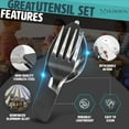 thumbnail image 3 of Collapsible Water Bottle, Flat Folding Camping silverware utensils, 3 of 8