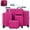 Dark Pink, variant on Long Vacation Luggage Set, 6-Piece Set, Hard-Shell Suitcase With 360 Rotating Wheels, ABS Hand Luggage & Checked Luggage, Extra Luggage Hook, TSA Lock & Zipper