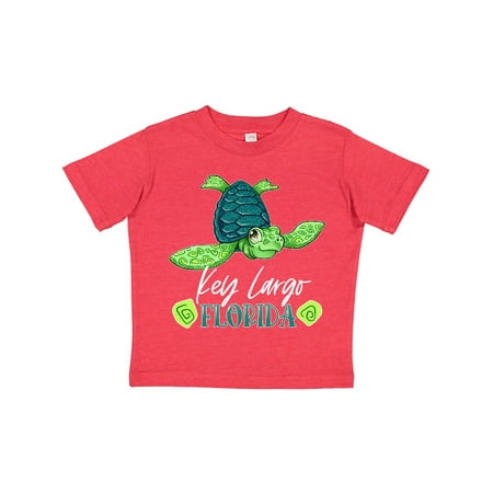 

Inktastic Key Largo Florida Happy Sea Turtle Gift Toddler Boy or Toddler Girl T-Shirt