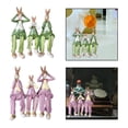 thumbnail image 1 of 6 Uds Estatuillas De Conejo Escultura De Resina Pies Colgantes Para Decoración De Sala De Estar perfecl Figuras de conejitos, 1 of 7