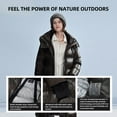 thumbnail image 5 of Women's Waisted Mid-Length Siberian Goose Down Jacket With Back Heating, 5 of 7