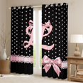 thumbnail image 2 of Manfei Chic Bowtie Blackout Curtains Set of 2 (52x84 Each),Alphabet Letters L Curtain, 2 of 6