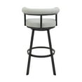 thumbnail image 5 of Armen Living Nolagam 26" Metal & Faux Leather Counter Stool in Black/Light Gray, 5 of 7