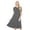 Charcoal, variant on MOA COLLECTION Women's Solid Casual Comfy Short Sleeve Jersey Knit A-Line Midi Dress