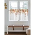 thumbnail image 7 of Half Window Curtain 36 Inches Long, Orange Botanical Window Treatment Curtain Drapes, Watercolor Leaf Fall Thanksgiving Small Tier Curtains for Bathroom Over Sink, 27.5"x36", 2 Panels, 7 of 7