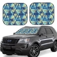 thumbnail image 2 of Picia Hawaiian Style 2 Piece Car Windshield Sun Shade Foldable | Foldable Sun Shield for Front Window Blocks UV Rays and Keeps Your Vehicle Cool-Medium, 2 of 7