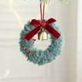 thumbnail image 7 of Yhmxh Christmas Hanging Ornaments Gold Bells, Christmas Tree Decoration with Red Bow, Small Plush Wreath Xmas Winter Party Hanging Decorations for Kitchen Cabinets, Window, Christmas Wreath Decor, 7 of 7