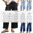 thumbnail image 4 of TaTaai Women's Fashion Casual Cropped Wide Leg Straight Pants Solid Color Loose Fit Slimming Elastic Soft Comfort Trousers for Daily Home Outdoor All Season Wear Gift, 4 of 9