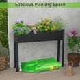 thumbnail image 5 of Topcobe 40 x 11 x 31.5 Inch Metal Raised Garden Bed with Legs and Drainage Hole for Vegetable Flower, Planter Boxes for Garden Yard, 5 of 10