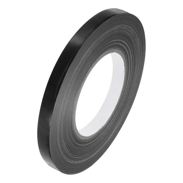 Rollos de cinta gaffer colorida Uxcell negra 1/2" x 45 yardas mate para decoración de regalos, cables y cinta 1 pieza