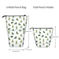 thumbnail image 2 of Xecao Cute Avocado Yoga Print Telescopic Pencil Bag Pen Holder Pop Up Stationery Case Stand-up Retractable Transformer Bag Standing Organizer, 2 of 6