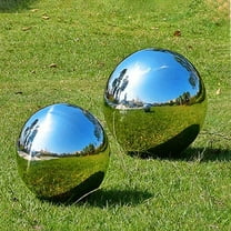 Stainless Steel Garden Gazing Hollow Reflective Sphere Outdoor Yard Decor Home Ornament