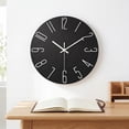 thumbnail image 2 of REGALWOVEN Wall Clock Silent Non-Ticking Analog Clocks Battery Operated Classic Decorative Black-1 12 Inch, 2 of 7