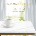 thumbnail image 4 of C Shaped End Table Set of 2, Small Side Table for Sofa and Bed, Couch Tables That Slide Under, Snack Side Table for Living Room, Bedroom, White Faux Marble and Gold, 4 of 8
